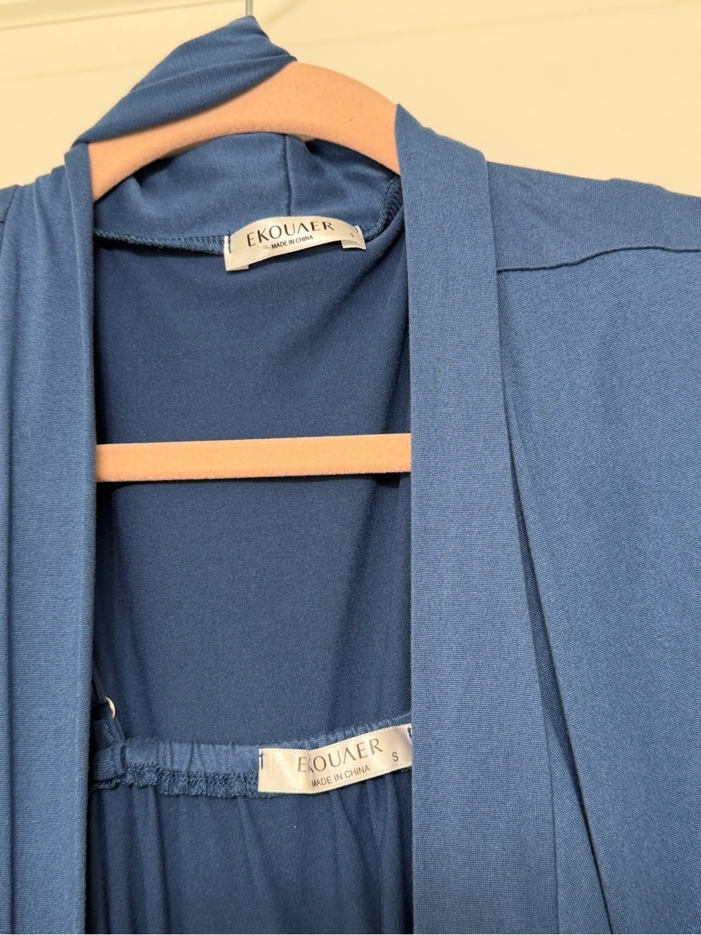 Women's Blue Robe & Nightgown Set - Picture 2 of 2